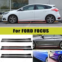For FORD FOCUS Racing Sport Side Skirts 2.0/2.2M 86.6" ABS Splitters Extended Lip Body Kit Bumper Modified Parts 8Pcs
