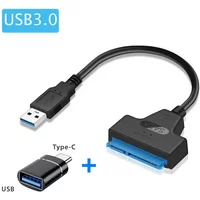 USB 3.0 To SATA Cable For 2.5 Inch External HDD SSD Hard Drive SATA 3 22 Pin Adapter USB 3.0 To Sata III Cord Up to 6 Gbps