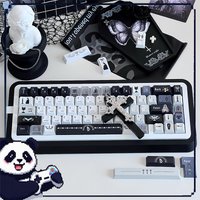 Nun'S Confession Keycaps Original Factory Height Pbt Material Black&White Gothic Style Keycap Esports Game Keyboard Accessories