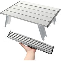 Lightweight Roll Table Mini Folding Backpacking Fishing Picnic BBQ Outdoor Table Aluminum Living Room Dining Table