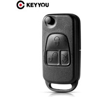 KEYYOU Free Shipping For Benz W168 W124 W202 W203 A C E ML C CL S SL SEL SLK E113 For Mercedes Flip Folding Remote Car Key Shell