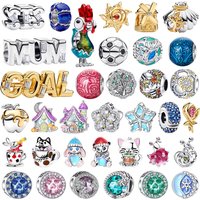 Hot Sale 925 Sterling Silver Safety Buckle Football Cat Eye Glass Bead fit Women DIY Bracelet Necklace Exquisite Jewelry Gift