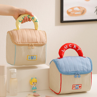 Cute Cartoon Pattern Cosmetic Bag Niche Design Portable Travel Makeup Pouch Organizer Bag for Toiletry Storage Daily Outdoor Use