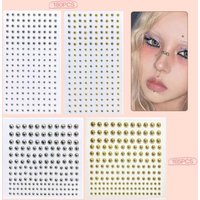1Sheet Diamond Sticker Fake Nose Stud Self Adhesive Rhinestones Non Piercing Eye Ear Face Body Jewelry For Women Sticker Crystal