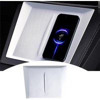 New For Tesla Model Y Juniper 2025 2026 Car Wireless Charging Pad Center Console Anti Slip Silicone Mat Interior Accessories