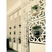 29x12cm Screen Partition Modern Simple Living Room Bedroom Can Fold Mobile Hollow Carving Board