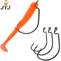 100pcs a lot offset fishing hook , #5/0 #1/0 #1,#8 all sizes of high carbon steel for soft worm EWG lure bait with big eyes