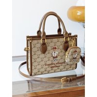Faionable Embroidered Canvas Tote Bag Commuter oulder Bag Casual Cartoon Tot Bag Youthful Sle Zipper Closure Hard ell