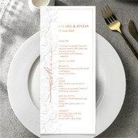 5/20/50/100Pc Personalized Wedding Banquet Menu Cards Customizable Wedding Menu Cards Green Plants Flowers Wedding Menu