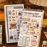 Mr. Paper 24pcs Feline Feast Collection Gift Box - Japanese Cat Theme, DIY Journal Decor & Collage, Creative Present Material
