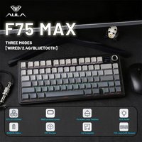 AULA F75 MAX Gaming Keyboard Wireless Mechanical Keyboard RGB Backlight 75% Layout Hot Swappable TFT Screen Knot 4000mAh Battery
