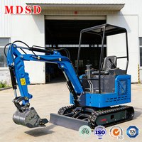 2026 Hot Sale 1.2 Ton Mini Excavator EPA Euro 5 For Kubota Engine Small Digger With Attachments For Farm Garden Construction