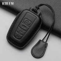 Leather Car Remote Key Case Cover Shell For Toyota Prius Camry Corolla CHR C-HR RAV4 Land Cruiser Prado 2 3 4 Button Accessories