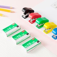 Mini Stapler Set for Office And School Manual Paper Book Binding with Random Color Staples Stationery for Binding
