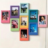 1/6Pcs Vibrant 3 Inch Magnetic Photo Frames for Refrigerator Retro Decor for Bedroom Living Room Office Ideal Gift for Christmas