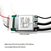 Lithium Battery BMS for E-Bike Scooter Packs 7S10S13S14S16S20S 36V48V52V60V72V With Protection Board Options 25A/30A/40A/50A/60A