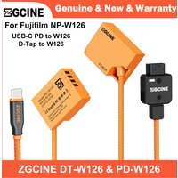 ZGCINE D-Tap to NP-W126 & USB-C PD to NP-W126 Dummy Battery Cable with Braided Wire for Fuji X-T50 X-T30 X-T1 X-Pro1 X-A1 X-E4