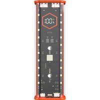 DIY 8x18650 Power 22.5W PD Fast Charging Transparent Battery Box LED Digital Display USB-C+USB-A Ports for iPhone Samsung Xiaomi