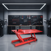 Portable Hydraulic Scissor Lift Table Turntable Platform 1800x600mm 80kg HGTP.LT Lift PM-B for Motorcycles Home Workshop Use