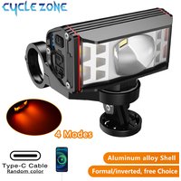 4 tryby przedniego światła rowerowego typu C Akumulatorowa przednia lampa rowerowa Nocna lampa przednia MTB Road Bike Reflektor Łatwy w montażu