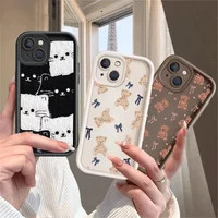 Adorable Bear Cat Case For Huawei Honor 600 400 Lite Pro 90 200 Lite X9D X8C X8D X8A X6A X6B X7A X7B X7D PRO 5G Silicone Casing