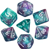 DND Dice RPG Dice Amazing Colours Mixing Fantasy Starlight Effect Unique Retro Font Styles For Roll Playing Card Games