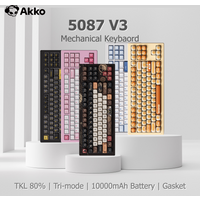 Akko 5087 V3 Keyboard 80% TKL Layout ANSI-US Hot-swappable RGB USB Type-C/2.4g&BT5.0 Tri-mode Custom Gaming Mechanical Keyboard