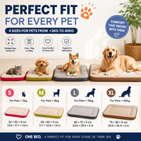 Soft Oxford Dog Bed Mattress Washable Non Slip Pet Cushion High Density Foam Raised Surround Dog Mat For Small Medium Large Dogs