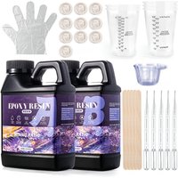 Epoxidharz-Set mit 1:1-Verhältnis, vergilbungssicher, neu geformtes, kristallklares Epoxidharz-Set für Gussformen, DIY-Schmuck, Kunstharz