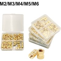 M2 M3 M4 M5 M6 Heat Insert Nut Hot Melt Nuts Brass Thread Knurled Embedment Screw Nuts For 3D Printer Accessories