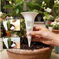 6Pc Conical Plant Breathable Watering Device Garden Bonsai Bottom Flower Plant Soil Aeration Root Protection Potted Grid Gasket