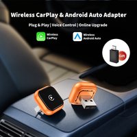 2026 FLIXIVI Wireless CarPlay Adapter 2-in-1 mini Wired to Wireless Dongle for Apple & Android Plug and Play Universal Car Acces