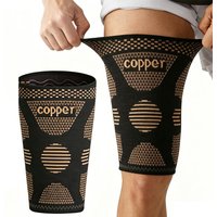 1pcs 2 Copper Thigh Sleeves Crafted for Support, Muscle Wrapping, And Compression, Featuring an Ergonomic Design for Running