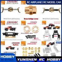 Crossrc 6x6 Metal Upgrade Front Bumper Crossbeam Thickened, Extended Output Shaft Coupler Widened Set Chassis Armor Emo Xl