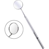 NIGF 1pc Stainless Steel Dental Oral Mirror Eyelash Extension Teeth Whitening Cleaning Tool Makeup Tool Handle Mirror