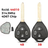 jingyuqin Remote Car Key 314.3MHZ 4D67 Chip For Toyota Alphard 2005 2006 2007 2008 2009 Fob 3/4 Buttons fccid: 44010