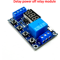 DC 6-30V Relay Module Trip Delay Switch Circuit Timer Adjustable Cycle Control Off Switch Delay Time Relay 6V 9V 12V 24V(1 PCS)