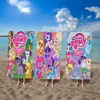 Animation M-My L-Little Pony Cartoon Beach Towel Cute Kawaii Room Decor Bath Girls Children Hand Towels For Bathroom Shower