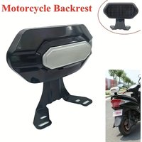 Adjustable Universal Motorcycle Backrest - Heavy Duty Black Sissy Bar with Comfort Pad, Fits Cruiser & Touring Bikes