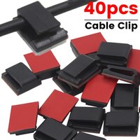 40/10Pcs Light Strip Mounting Clips Self Adhesive Led Light Fasteners Mounting Holder Cable Clamp Organizer Led Fix Holder Clips