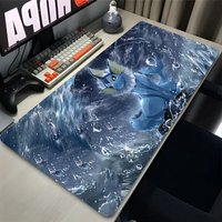 Vaporeon Mouse Pad Laptop Rubber Base Mousepad XXL PC Gaming Accessories P-pokemon Eevee Keyboard Rug Anime Gamer Desk Mat