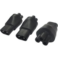 1PCS Black 2.5A 250V IEC320 C8 to C5 power adapter plug Figure 8 male To Plum female Receptacle PDU UPS Power Converter