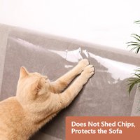 3pcs Anti-Cat Scratch Sofa Protection Stickers, Anti-Cat Scratch Tape, Cat Sofa Protector, Large Double-Sided Transparent Tape