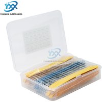 600PCS 1/4W 1% Metal Film Resistor Kit 30 Values 5-Band Through Hole Assortment Box Pack