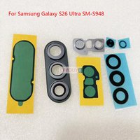 Back Camera Lens For Samsung Galaxy S26 Ultra S948 / S26+ S947 / S26 S942 Back Camera Lens Ring Cover with Glass Lens - Black