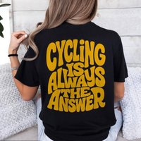 AliExpress NONE CYCLING IS ALWAYS THE ANSWER T-shirt Men and Women Summer Cycling Clothing Breathable Fashionable Round Neck Short Sleeved Top