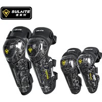 AliExpress NONE Motorcycle Knee Pads Anti-Fall Protective Gear with 3 Adjustable Straps PVC Shell Knee Guards for Motocross Cycling