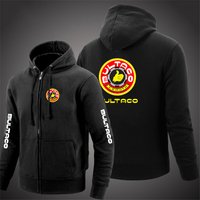 Bultaco Cemoto Motorcycles New Spring and Autumn Popular Printing Designe Tops Casual Solid Color Zipper Pullover Hooded Coat