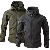 Hommes hiver automne chaud Softshell polaire capuche Cargo vestes Camping randonnée escalade chasse pêche en plein air coupe-vent M-5XL