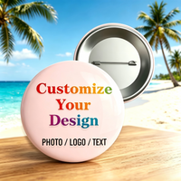 Personalized Customized Pins Tinplate Photo Brooch Backpack Hat Badges Photo Logo Text Custom Metal Pin Jewelry Gifts Wholesale